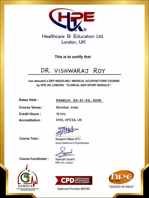 Dry Needling / Medical Acupuncture certificate